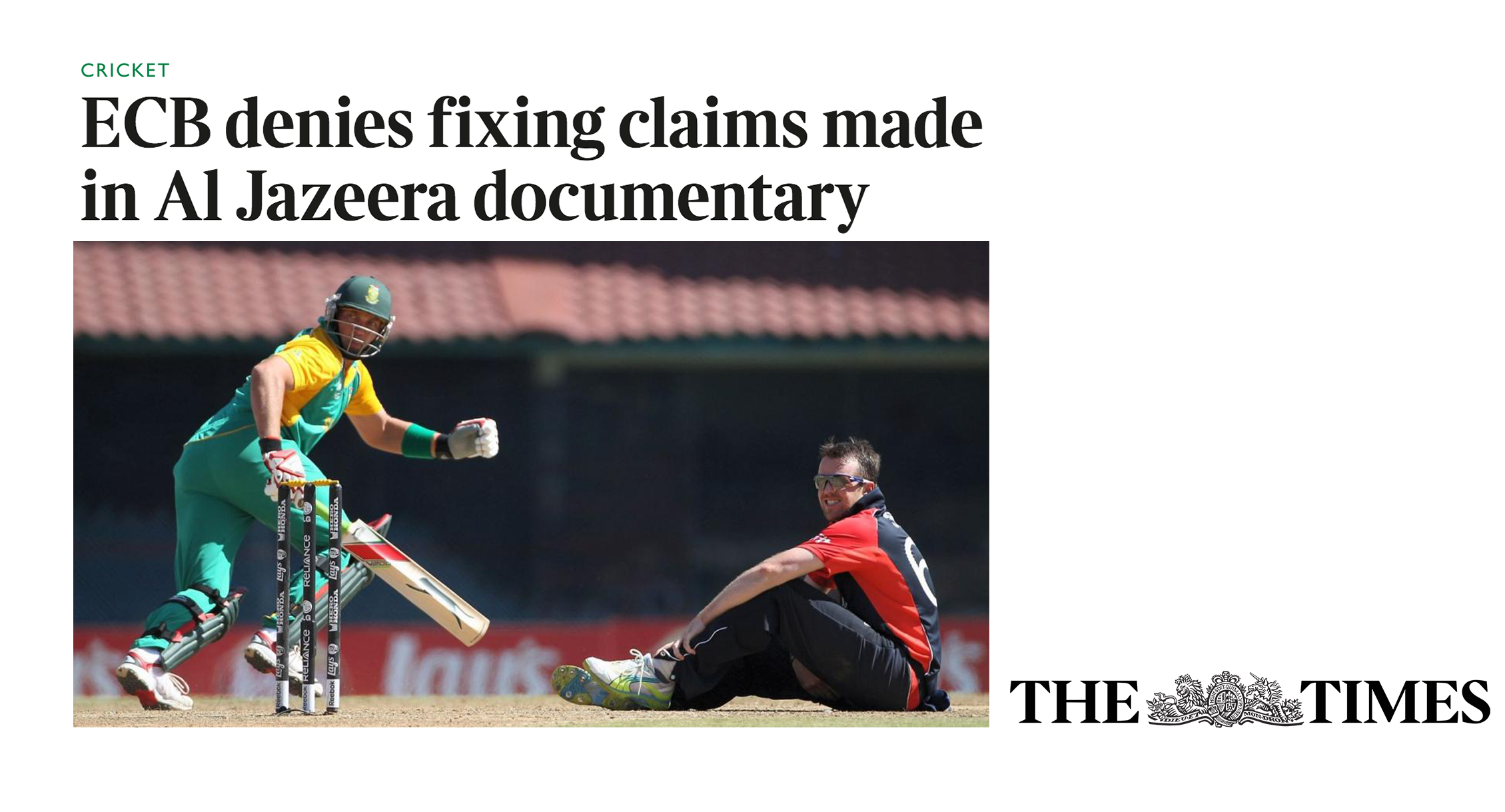 The Times: England players among top cricketers in new ‘spot-fixing’ claims