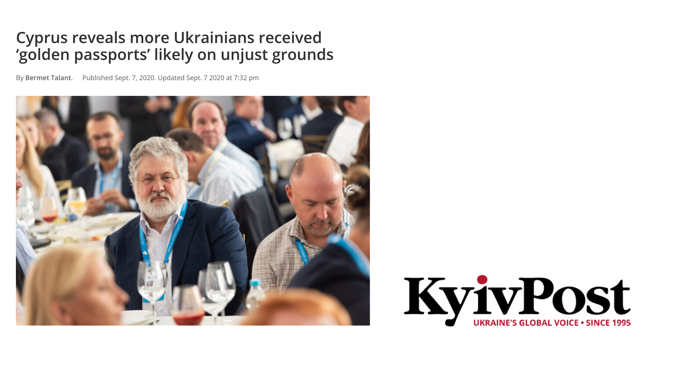 Kyiv Post: Cyprus reveals more Ukrainians received ‘golden passports’ likely on unjust grounds
