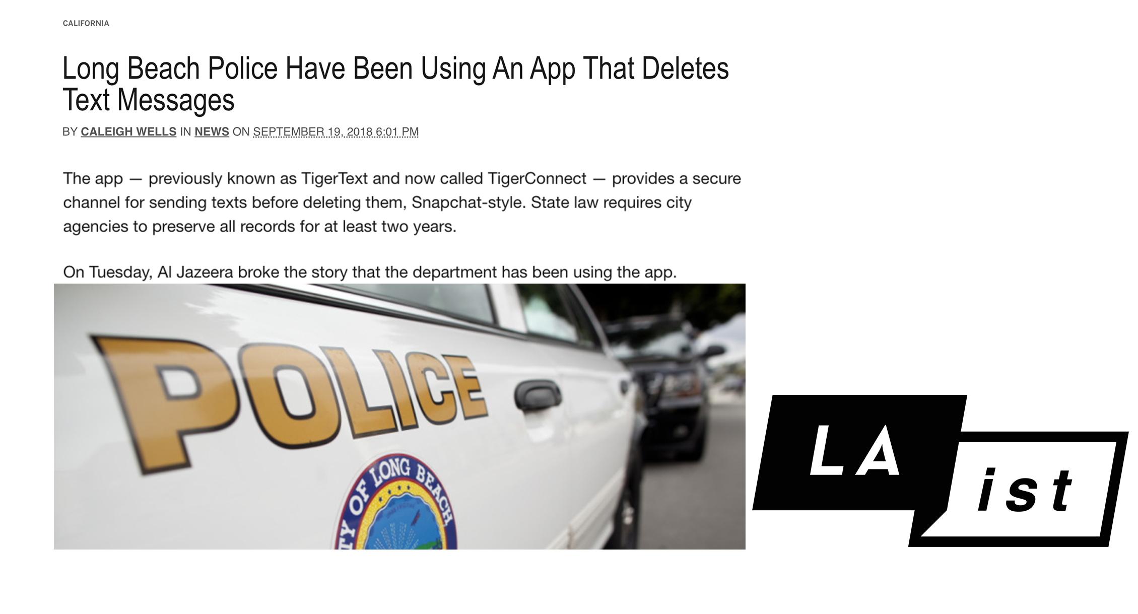 Long Beach Police Have Been Using An App That Deletes Text Messages