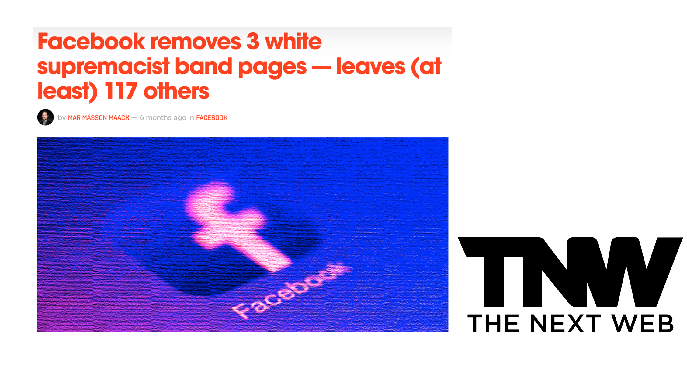 Facebook removes white supremacist band pages
