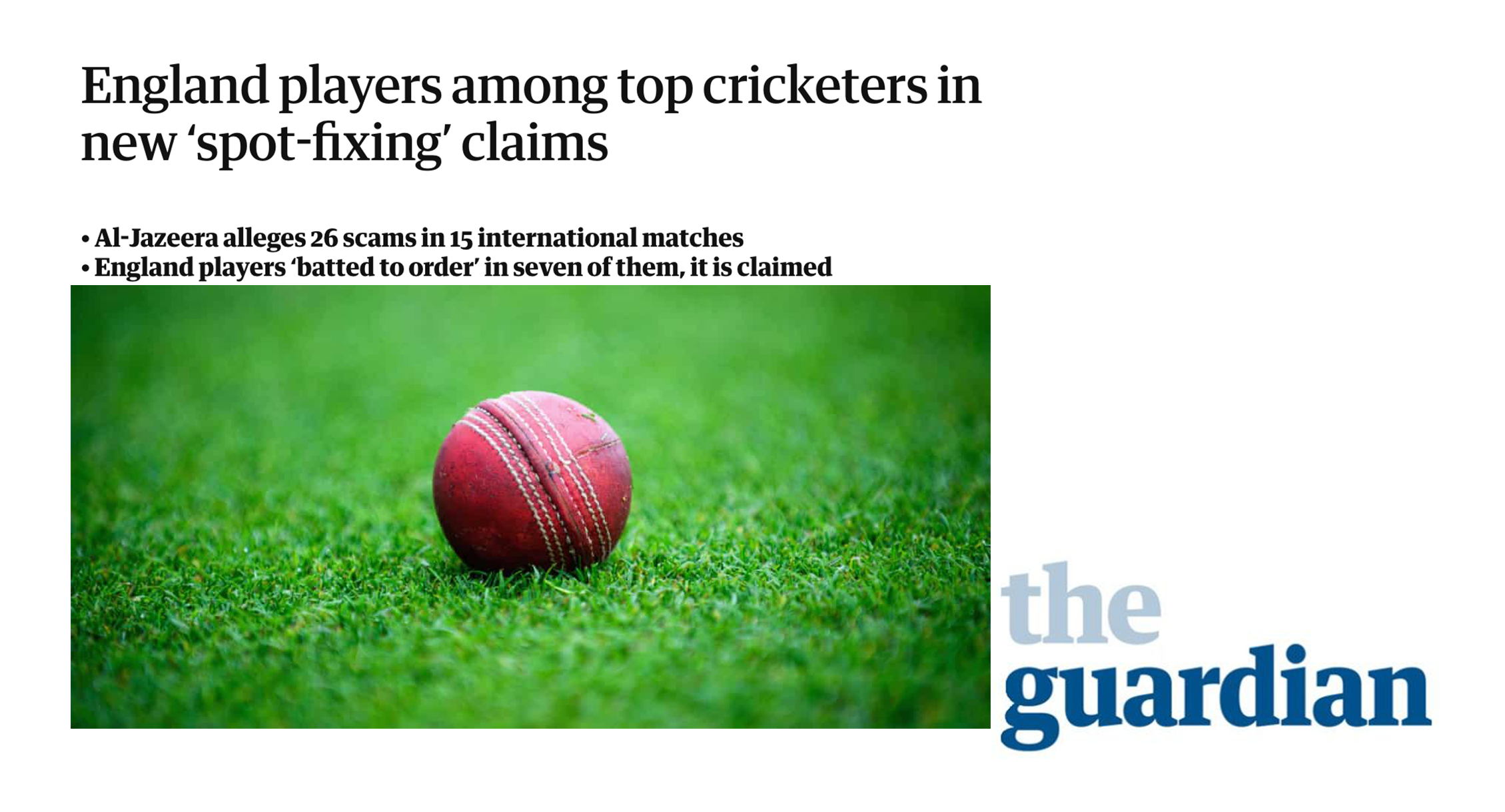 England players among top cricketers in new ‘spot-fixing’ claims