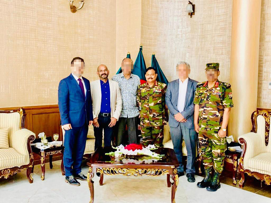 Haris Ahmed, Aziz Ahmed and several foreign dignitaries [Al Jazeera]