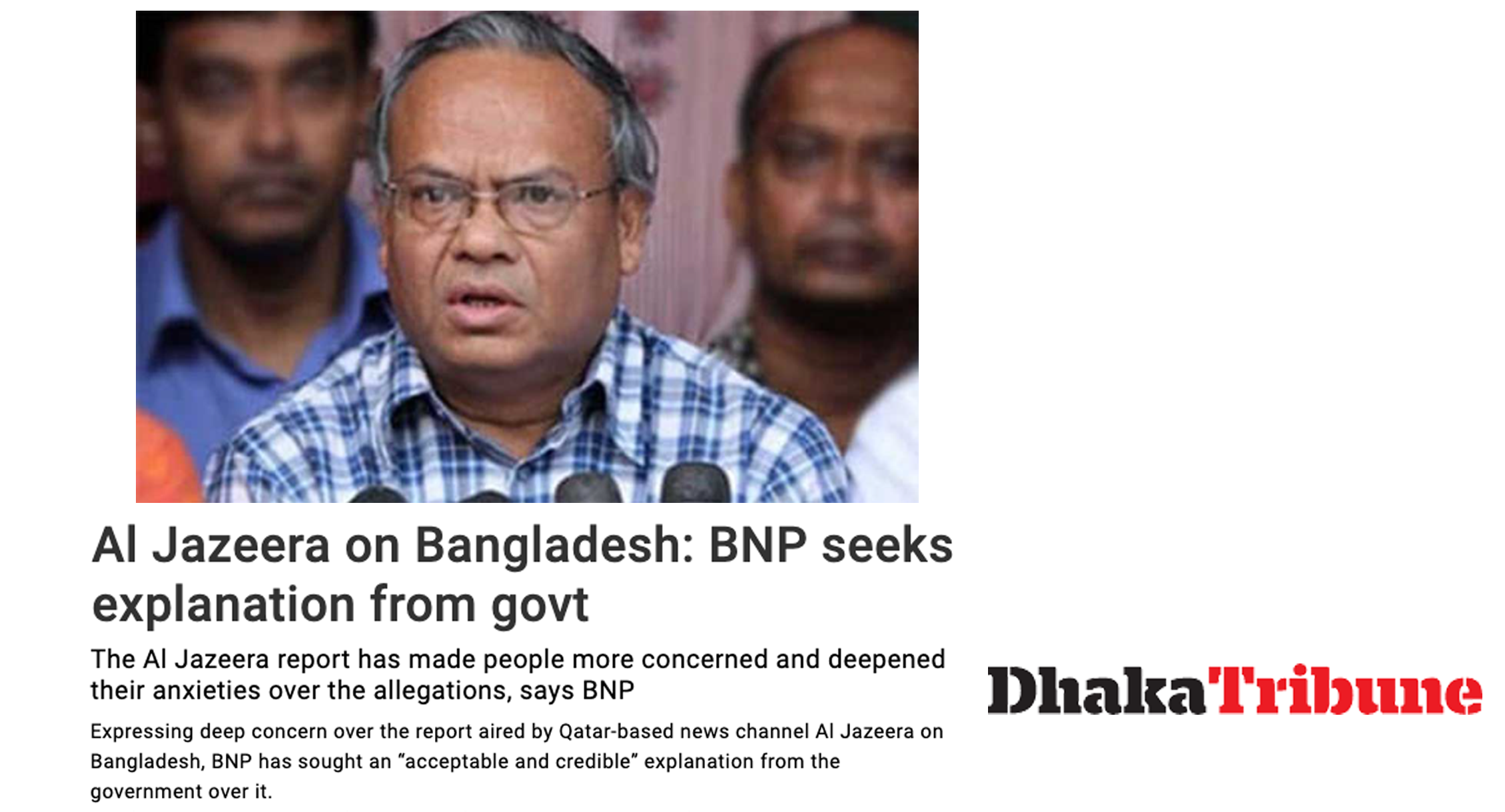 BNP seeks explanation from govt