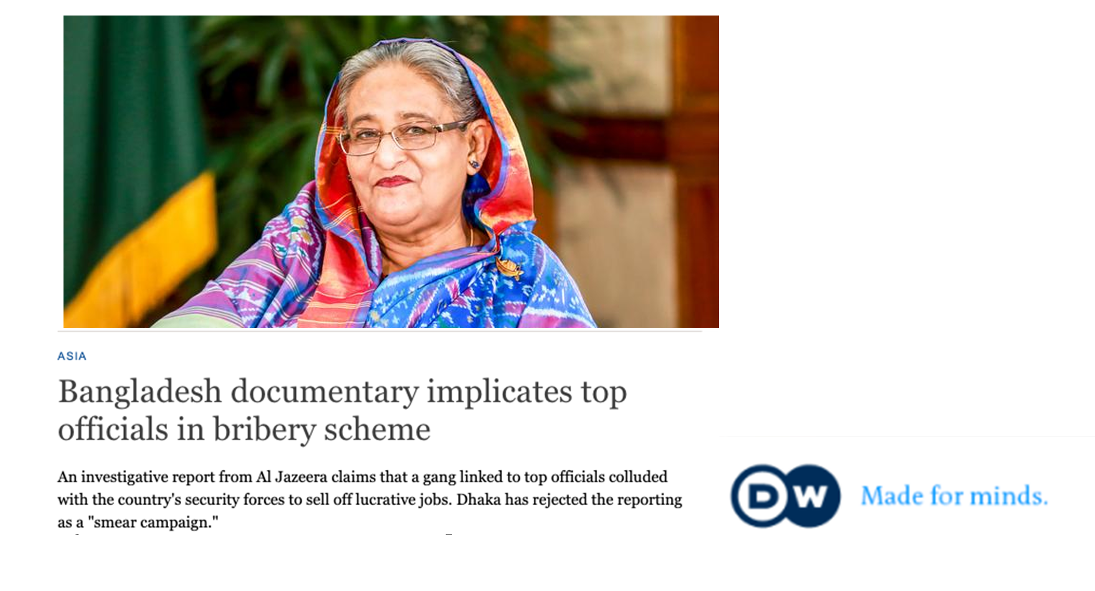 Bangladesh documentary implicates top officials in bribery scheme