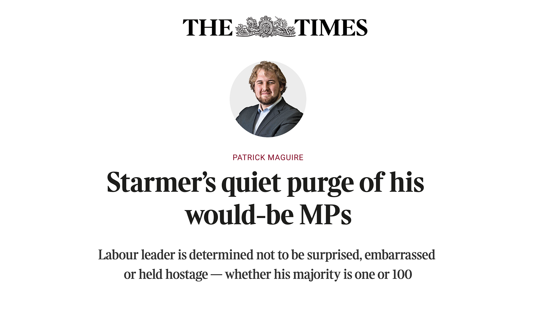 Starmer’s quiet purge of his would-be MPs